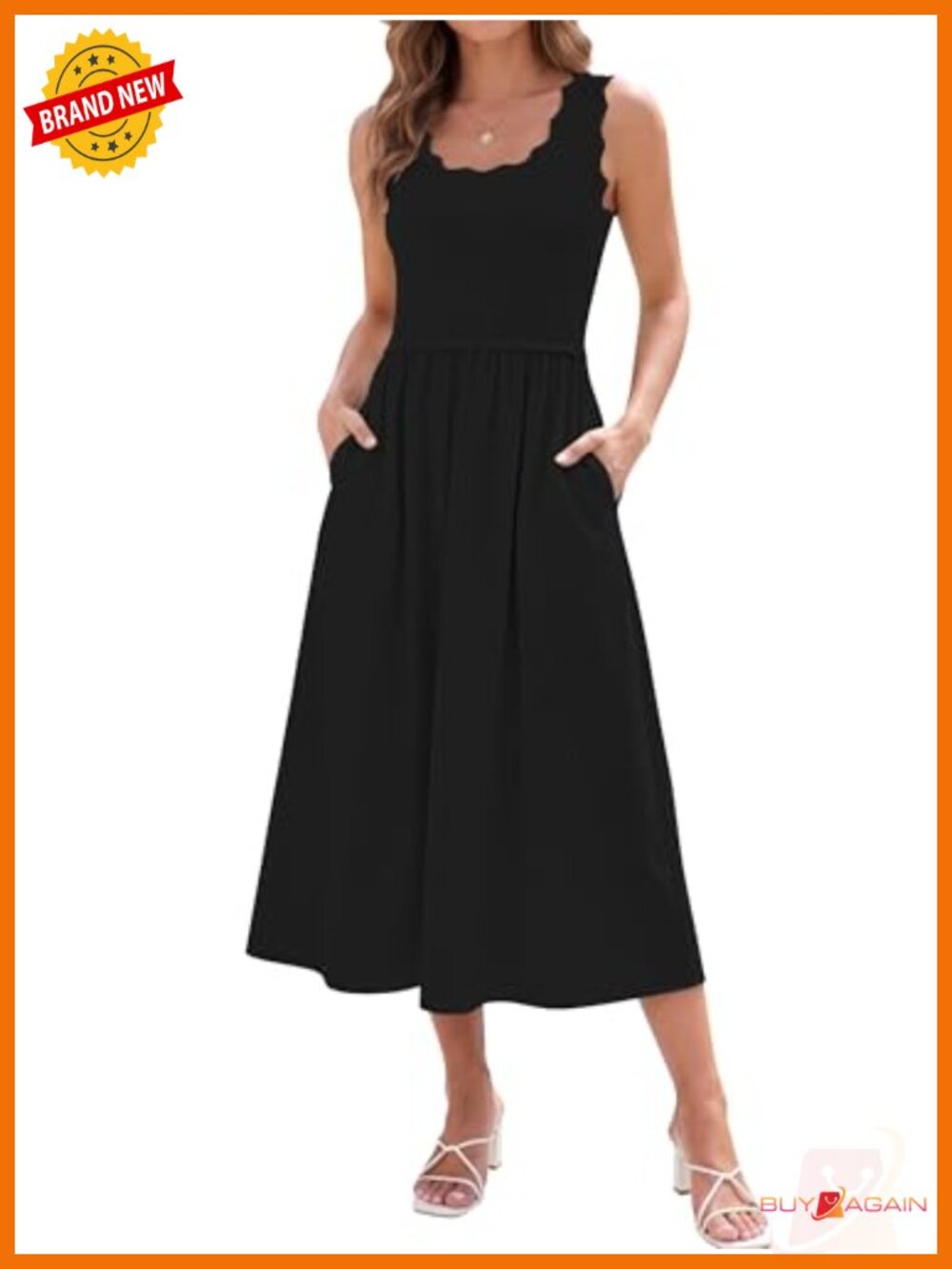 Women's Sleeveless Maxi Dress Viscose Spandex A-Line Flowy Tank Sundress
